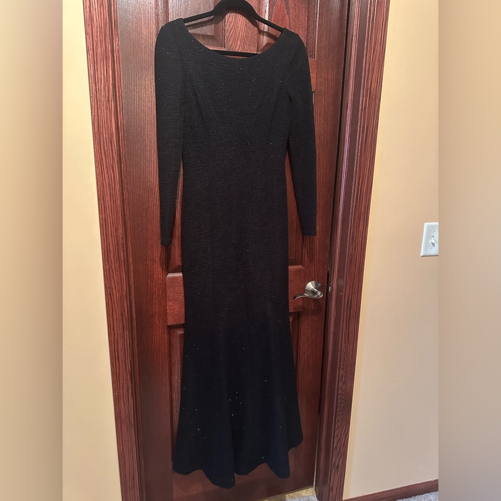 Formal long sleeve black dress